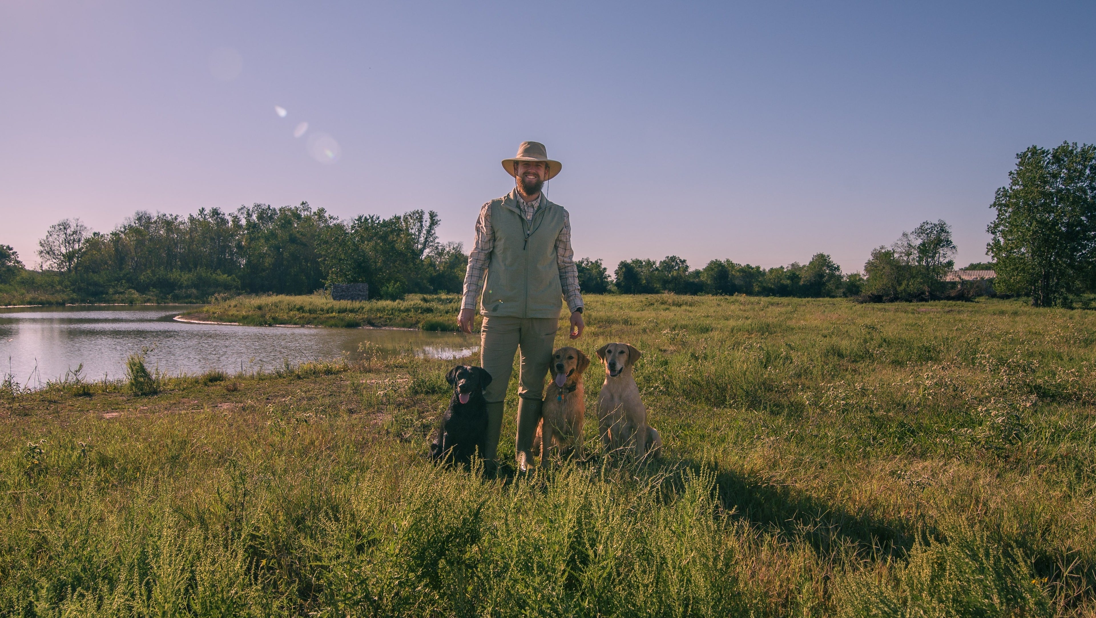 3 retrievers at The Gundog Club's premium gundog boarding facility south of Houston, Texas - Picture by Danielle West 